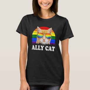 Ally Cat Pride Month Straight Ally Gay Lgbtq Lgbt T-Shirt
