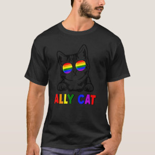 Ally Cat Pride Month Straight Ally Gay Lgbtq Lgbt T-Shirt