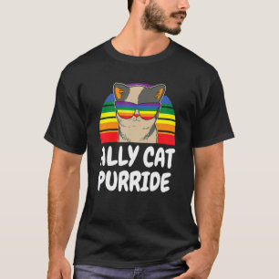 Ally Cat Purride Cat Gay Pride T-Shirt