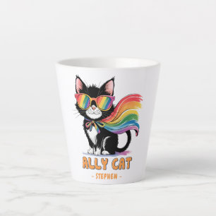 Ally Cat – Rainbow Cat LGBTQ Pride Latte Mug