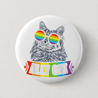 Ally Cat Straight LGBT Supporter Gay Pride Ally Ra 6 Cm Round Badge