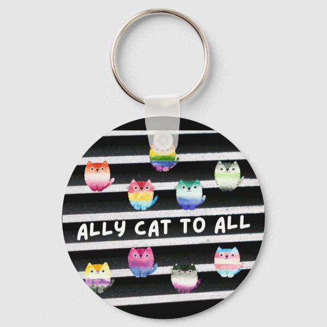 Ally Cat To All Key Ring (Front)