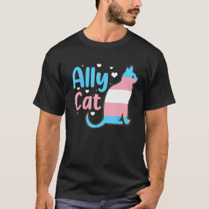 Ally Cat Transgender Pride Cat Kitten LGBT Trans T-Shirt