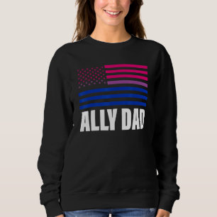 Ally Dad Bisexual Flag Lgbt Gay Pride Sweatshirt