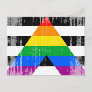 ALLY FLAG DISTRESSED -.png Postcard