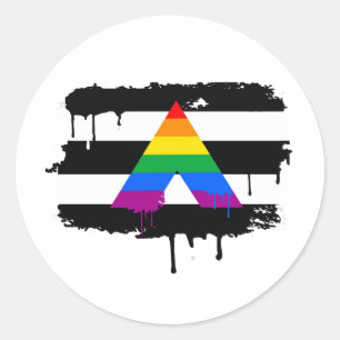 ALLY FLAG DRIPPING CLASSIC ROUND STICKER