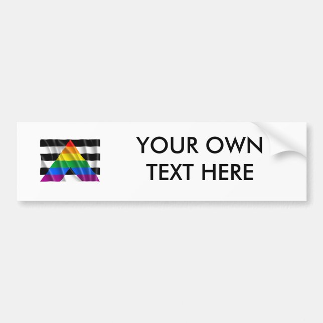 ALLY FLAG FLYING -.png Bumper Sticker (Front)