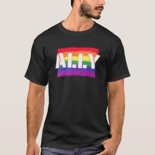 Ally Gay Flag Lgbtq Support T-Shirt