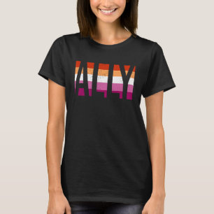 Ally Gay Pride Month LGBT Lesbian Flag Equal Right T-Shirt