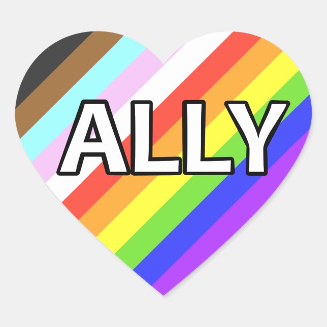 Ally Heart Sticker Sheet (Front)