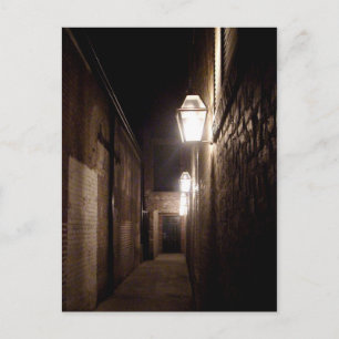 Ally in Natchitoches, Louisiana with Gas Lamps Pos Postcard