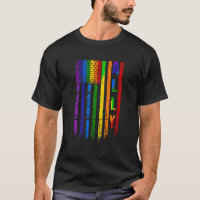 Ally LGBT LGBTQ Rainbow Pride American Flag 4th of