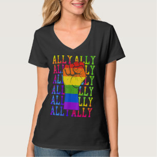 Ally Lgbt Tie Dye Lesbian Gay Pride Month Transge T-Shirt
