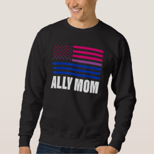 Ally Mum Bisexual Flag Lgbt Gay Pride Sweatshirt