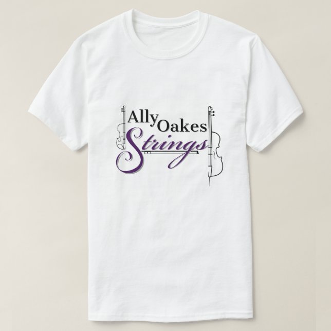 Ally Oakes Strings Adult T-Shirt (Design Front)