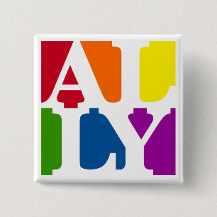 Ally Pop Square White Button