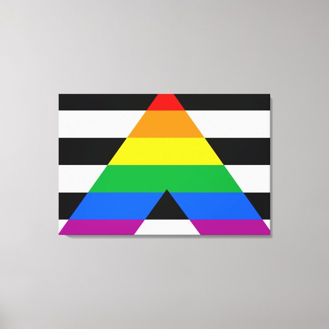 Ally Pride Flag Canvas Print (Front)