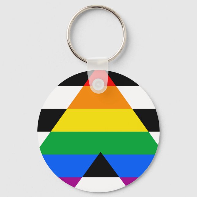 Ally Pride Flag Key Ring (Front)