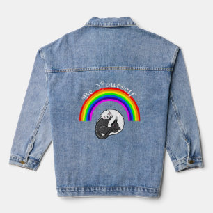Ally Pride LGBTQ Equality Rainbow Lesbian Gay Tran Denim Jacket