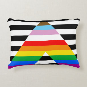 Ally Progress Pride Flag Decorative Cushion