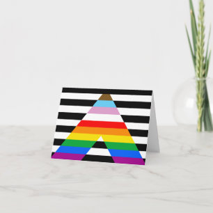 Ally Progress Pride Flag Holiday Card