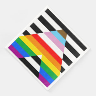 Ally Progress Pride Flag Napkin