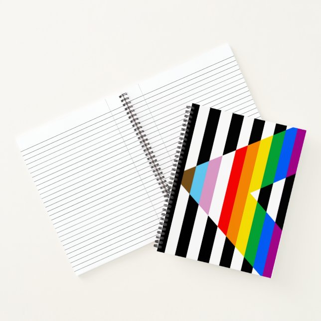Ally Progress Pride Flag Notebook (Inside)