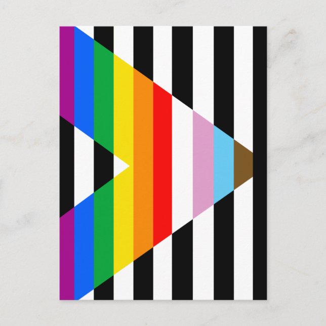 Ally Progress Pride Flag Postcard (Front)