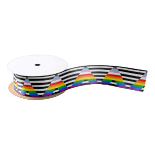Ally Progress Pride Flag Satin Ribbon