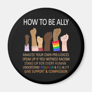 Ally Proud Ally Stands Up for Equality Magnet