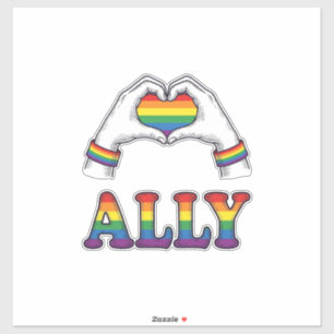 Ally Rainbow Hands Heart Vintage Pride Shirt Desig