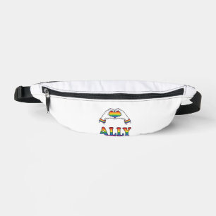 Ally Rainbow Hands Heart Vintage Pride Shirt Desig Bum Bags
