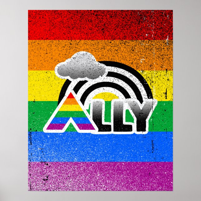 ALLY RAINBOW -.png Poster (Front)