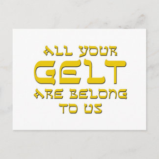 AllYourGelt Postcard
