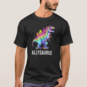 Allysaurus Dinosaur Funny Dino Rainbow Equality LG T-Shirt