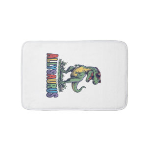 Allysaurus Vintage Dinosaur Sunglasses Shirt Desig Bath Mat