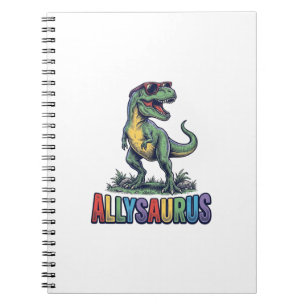 Allysaurus Vintage Dinosaur Sunglasses Shirt Desig Notebook
