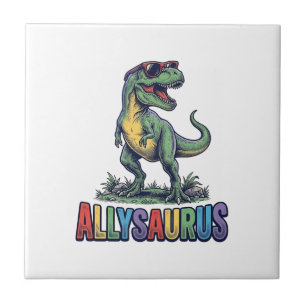 Allysaurus Vintage Dinosaur Sunglasses Shirt Desig Tile