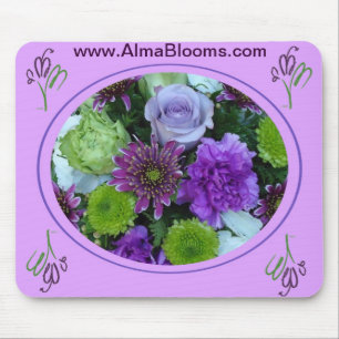 Alma Blooms Purple Bouquet Mouse Mat