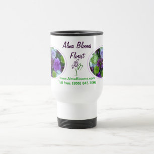 Alma Blooms Purple Bouquet Travel Mug