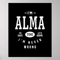 Alma Personalised Name Birthday