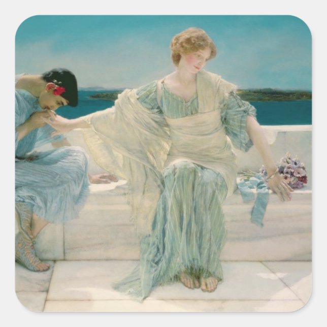 Alma-Tadema | Ask me no more, 1906 Square Sticker (Front)