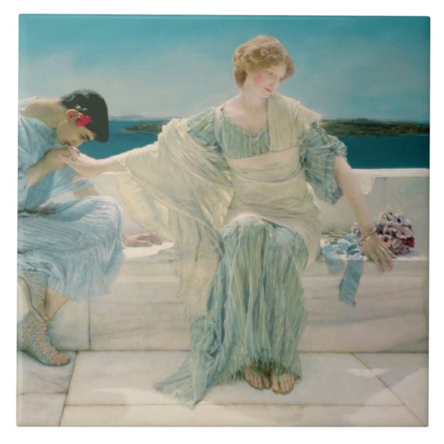 Alma-Tadema | Ask me no more, 1906 Tile (Front)