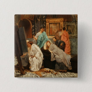 Alma-Tadema   Collector at the Time of Augustus 15 Cm Square Badge