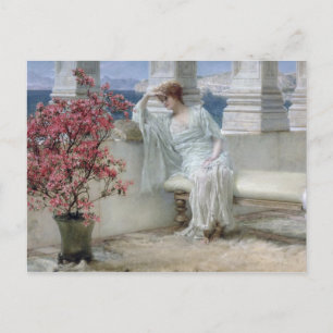Alma-Tadema   Her eyes are with her thoughts? Postcard
