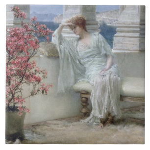 Alma-Tadema Her eyes are with her thoughts� Tile
