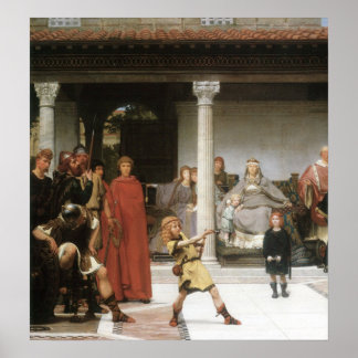 Alma-Tadema - The education of children Clovis, Poster