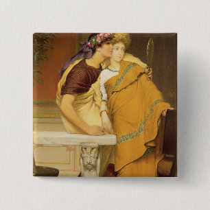 Alma-Tadema The Mirror, 1868 15 Cm Square Badge