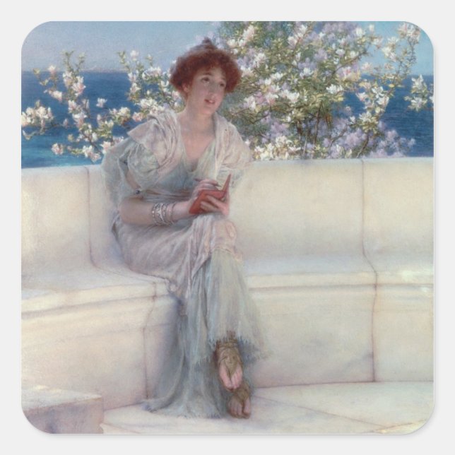 Alma-Tadema | The Year is at the Spring Square Sticker (Front)