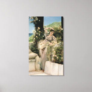 Alma-Tadema 'Thou Rose of All the Roses', 1885 Canvas Print